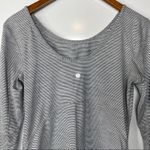 Zella  Scoop Back Striped Activewear Long Sleeve Top Small Photo 3