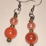 Elegant Orange Rainbow Coated Boho Beaded Earrings Photo 0