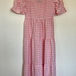 Gingham Pink Maxi Dress Size M Photo 0