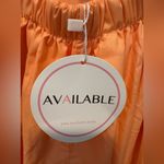 Elegant Peach Midi Dress Orange Size M Photo 5