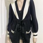 Twelve By Twelve Los Angeles Black & White Long Cardigan Sweater Size L Photo 2