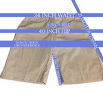 EXPRESS DESIGN STUDIO "EDITOR" TAN AND CREAM PIN STRIPE WALKING SHORTS (10) Photo 12