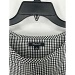 Madewell  Tie Back Tieback Gingham Check Black White Dress Flowy Short Cap Sleeve Photo 2