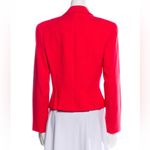 Rickie Freeman For Terry John Vintage Rickie Freeman Teri John Jacket Blazer Jacket Tomato Red Black Bow sz M Photo 2