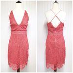 Stylestalker Coral Crochet Lace Mini Dress Spaghetti Strap Amelie Sz Medium New Photo 1