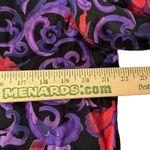 Vtg Private Collection Marshall Fields Floral Swirl Print Silk Blouse Sz 14 Black Photo 5