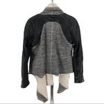 BLANK NYC  Drape Knit Shawl Collar Faux Leather Sleeve Moto Jacket Size Medium Photo 7