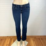 EXPRESS  Barely Boot Low Rise Stretchy Women’s Denim Jeans 2s Dark Wash Photo 4