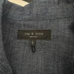 Rag and Bone Jessie Linen Blend Blue Chambray Shirt Jacket Button Size Large Photo 9