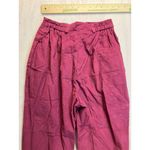 Cumley Women Burgundy Corduroy Pleated High Waist Pants Size 8 Made in USA 00 Purple Photo 5