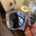 Authentic BOUCHERON 54 glitter oversized Square Swarovski crystals sunglasses Silver Photo 6