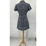 All that jazz Vintage 90s  Mini Shirtdress Ditsy Floral Blue White Button Front Photo 8