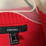 Forever 21  Red Cardigan Sweater Vibrant Knit. Small Photo 1
