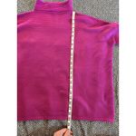 French Connection  bright Pink oversized mock neck ribbed sweater shirt L Photo 2