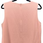 Rose + Olive Womens Sleeveless Blouse Size L Peach Layered Hem Casual Top Work Photo 3
