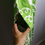 VTG 60s Kay O Kauai Hawaii Green Floral Mumu Luau House Dress Groovy Mod L‎ Tiki Size L Photo 4