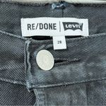 RE/DONE  Levi’s High Rise Wide Legs Raw Hem Distressed Black Denim Jeans 28 Photo 8
