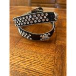 Rhinestone Glitter SKULL belt 44.5” long Black Size M Photo 1
