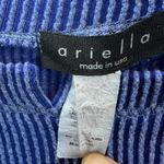 Ariella Women's High Low Long Sleeve Top Royal Blue Shirt Ribbed Stretch Medium Photo 6