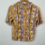 Wilfred Free Floral Print Terry Cloth Short Sleeve V Neck Top XS Photo 1