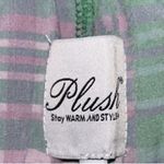 Revolve Plush Plaid Sarong Skirt(Size Medium) Blue Photo 4