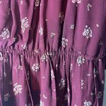 Joie  silk dress open shoulder floral maroon Photo 5