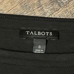 Talbots Womens Blouse Black Bell Sleeve Scoop 3/4 Sleeves Size Small Photo 2