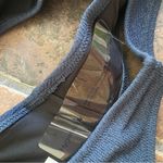 J.Crew  Textured Curved-Waist Cheeky Bikini Bottom Navy Size M Photo 3