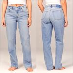 Abercrombie & Fitch Curve Love The Straight Mid Rise Jeans Photo 1