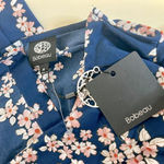 Bobeau NWT  Short Flutter sleeve open back midi dress- navy- size M Photo 6