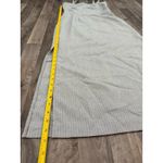 Vintage gray & white pinstripe midi dress with slit Size M Photo 3