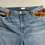 Good American High Rise Brown Suede Patch Skinny Jeans Size 18 EUC Photo 2