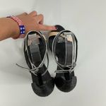 Tibi  New York Amber Nude and Silver Ankle Strap Heels Size 38 Photo 4