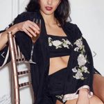 RYA MAGNOLIA BRALETTE SET Black Floral Embroidered Size Small S NWT Photo 8