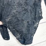 Victoria's Secret Victoria’s Secret Sheer Black Floral Lace Long Sleeve Bodysuit Size Medium Photo 4