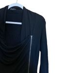 Market & Spruce  Womens Size Small Black Zipper Sweater Long Sleeve Jacket Photo 2