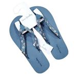 Vera Bradley Webbing Strap Flip Flops Floral Size Large 9-10 Daisy Floral Blue Photo 0
