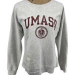 Champion  UMASS‎ Reverse Weave Crew Neck Heavyweight Sweatshirt Large Gray Cotton Photo 0