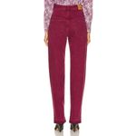Isabel Marant  Noemie Straight Leg Jeans in Burgundy 38 New Womens Denim Pants Photo 1