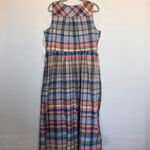 Caslon  Multicolor Nichole‎ Plaid Button Midi Dress size XXL Photo 5