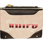 Juicy Couture Retro Vibe Dusty Blush Chocolate Bifold Wallet With Pullout CC Photo 0