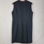 Ellen Tracy Womens Sheath Dress Size 16 Navy Beaded Sequin Statement Collar Mini Photo 7