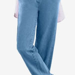 Woman Within  NEW Straight-Leg All-Cotton Pull-On 7-Day Elastic-Waist Jeans 28W Photo 0