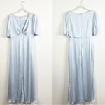 Sachin and Babi Alli Gown Ice Blue Maxi Dress Size 8 Gold Photo 3
