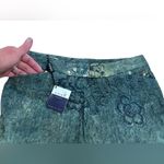 Como Sport Made In Italy Green Victorian Floral Corduroy Pant 6 Boho Chic Hippie Photo 2