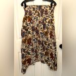 Elan  Women’s Boho Floral Print Cotton Split Neck Flutter Sleeve Top & Skirt Set Photo 3