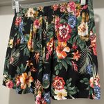 Forever 21 F21 Black Multicolored Tropical Floral Printed High-Waist Shorts - S Photo 4