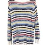 cj banks Women’s Colorful Striped Cotton Knit Sweater Top Photo 2