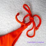 New! Set! Zulu & Zephyr Free People Tie Curve Brief Bikini, size 6‎ Orange Photo 12