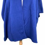 H by Halston Cozy Royal Blue Casual Open Front Knit Cardigan Photo 2